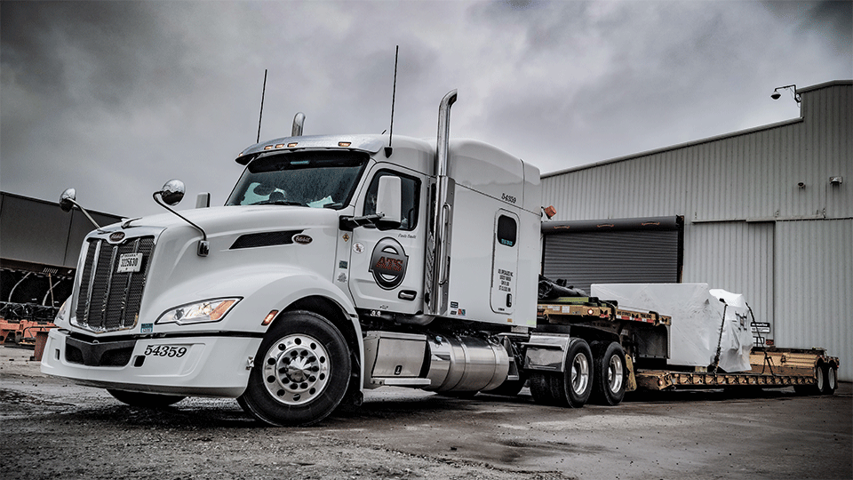 RGN-Freight-on-Semi-Trailer